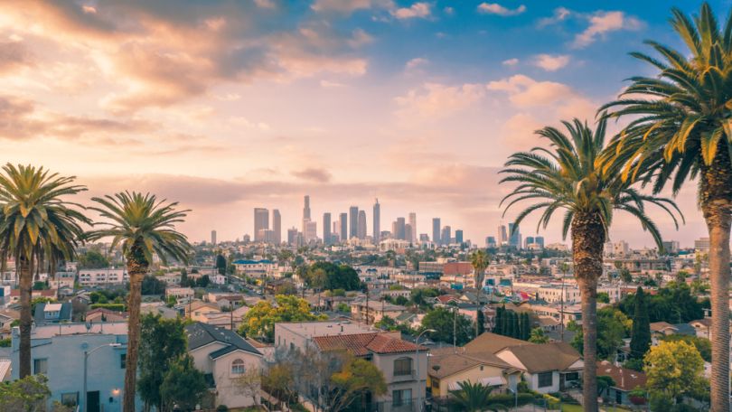 sunset over los angeles