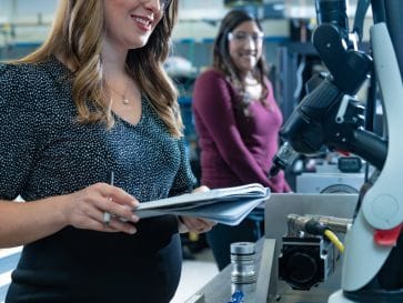 Aerospace Corporation employees in the Mechatronics Research Laboratory