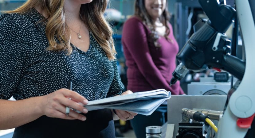 Aerospace Corporation employees in the Mechatronics Research Laboratory