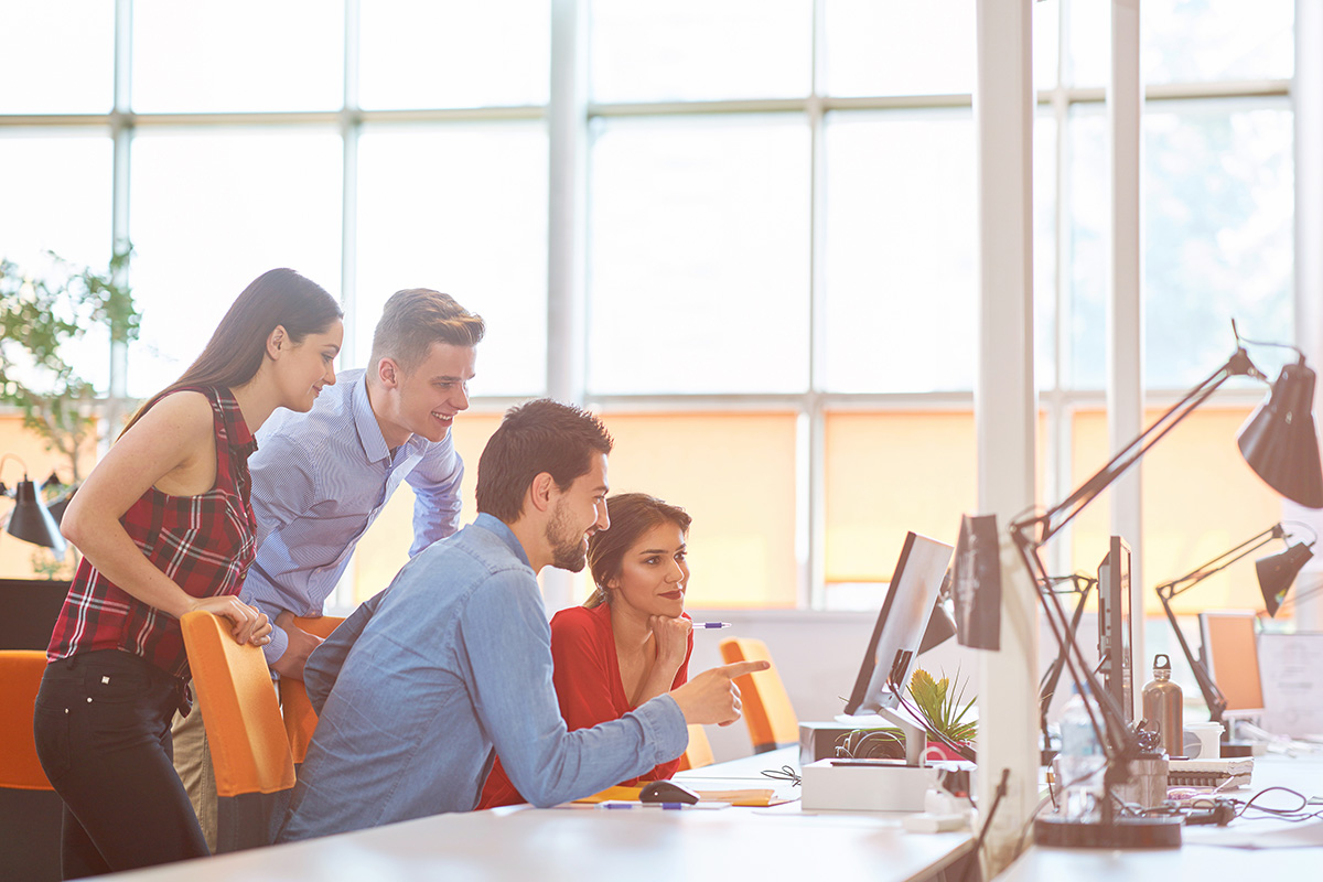 Startup business team working at a modern office space