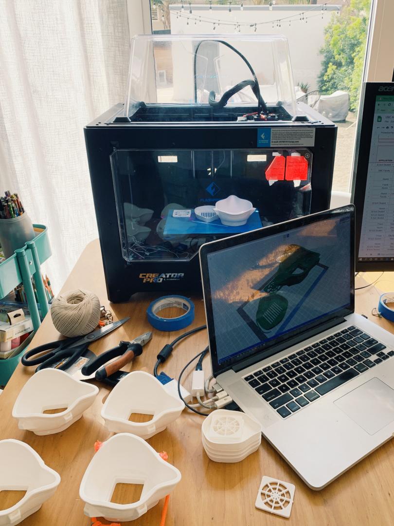 Flash Forge Creator Pro 3D Printer in Alvin Huang's Los Angeles home