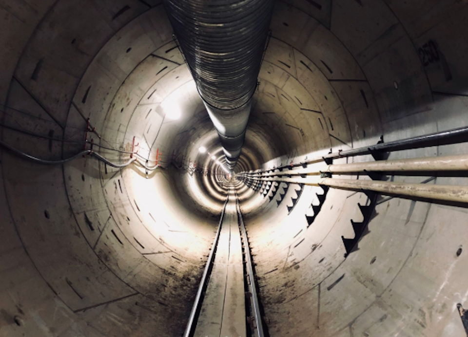 Elon Musk's new tunnel cuts through Los Angeles underground
