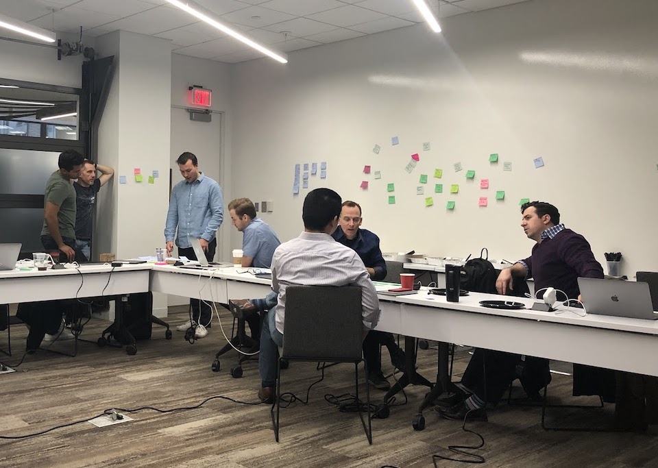 Rapid7 team working a product roadmap