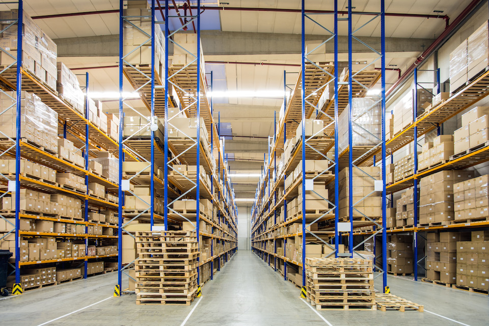 Warehouse full of boxes