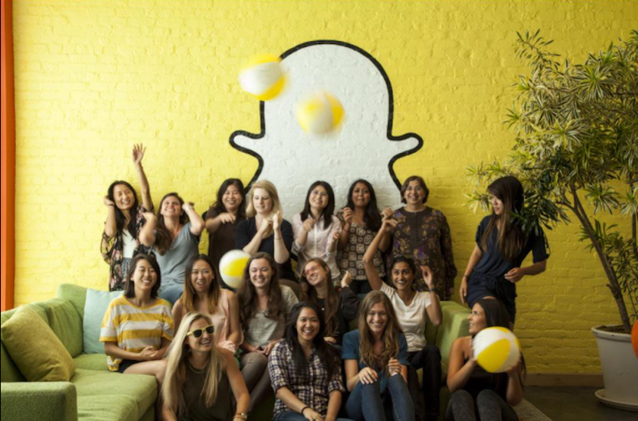 Snap social media startup los angeles team photo