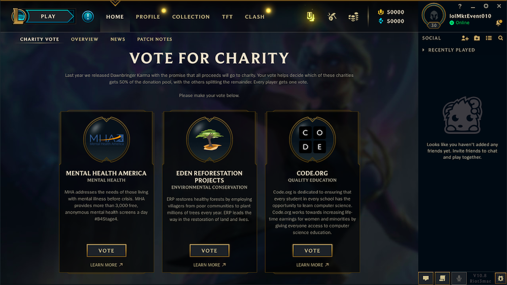 Riot Games voting hub