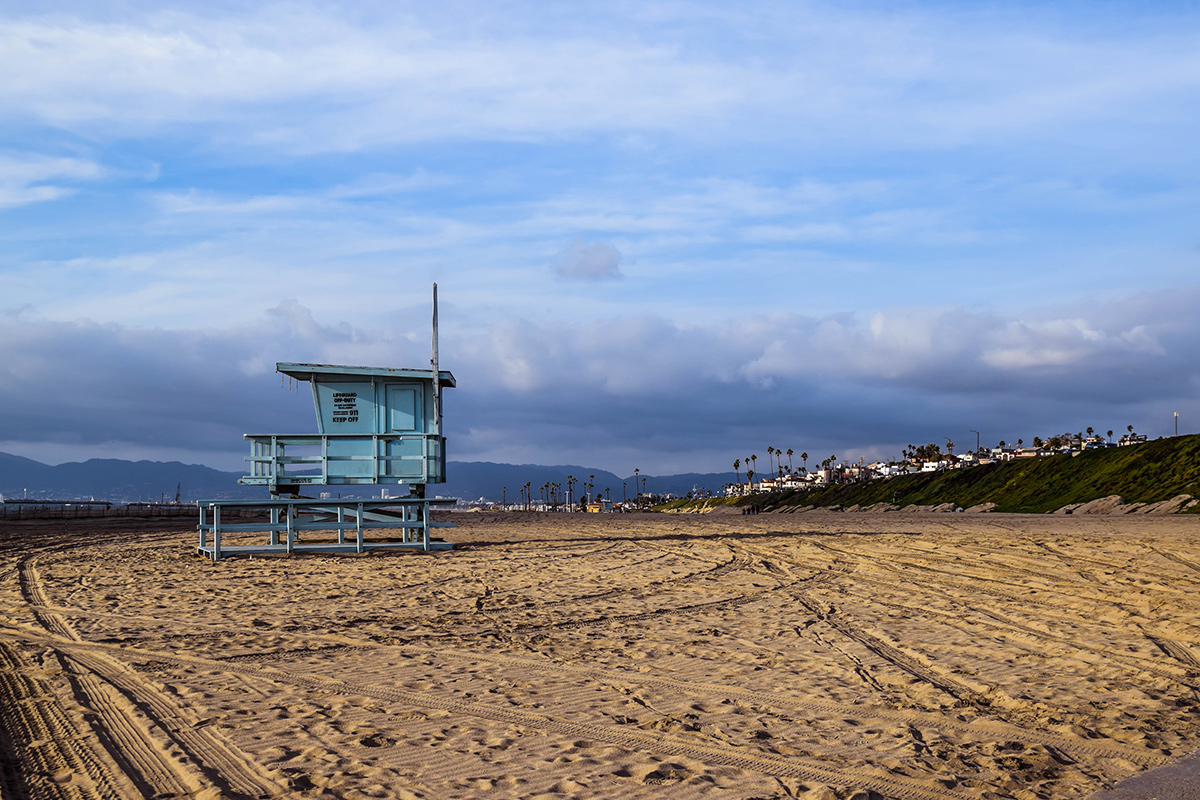 Lifeguard station on the beach