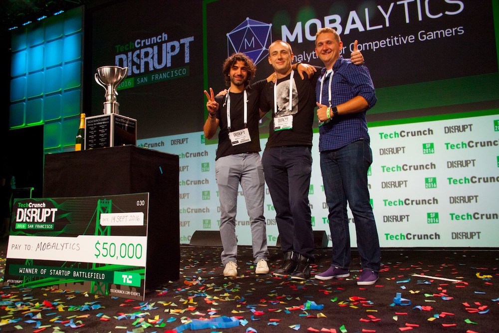 Mobalytics founders at Techcrunch Disrupt 2016