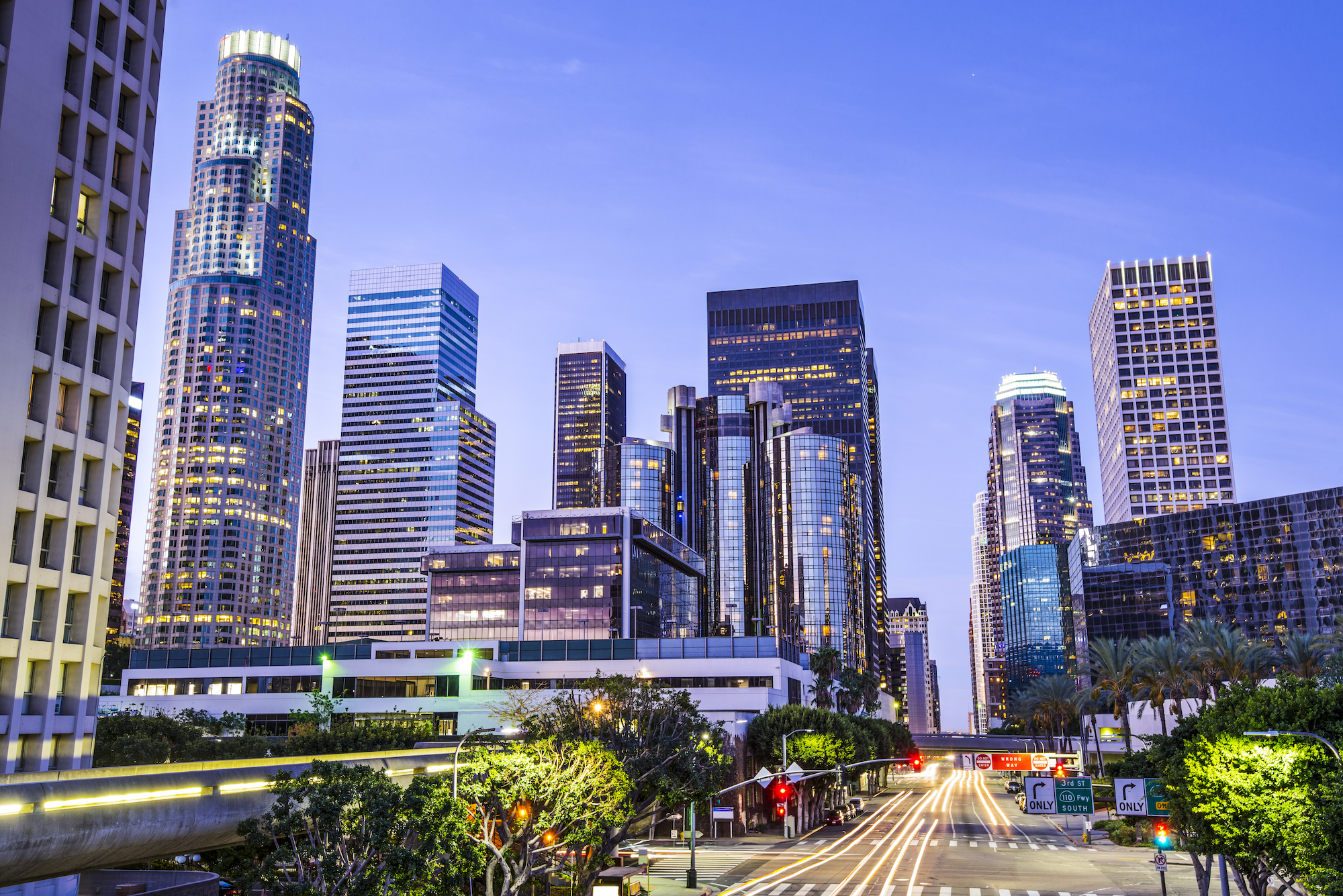 Los Angeles’ downtown cityscape.