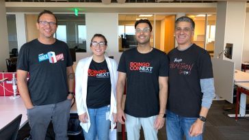 Four members of the Boingo team