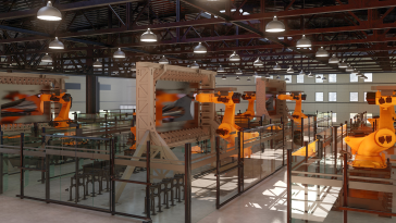 photo of machina labs robots at work