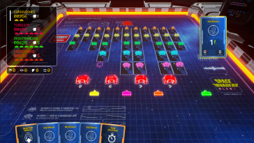 A screenshot of the upcoming title SPACE INVADERS Deck Commander - the Board Game is shown.