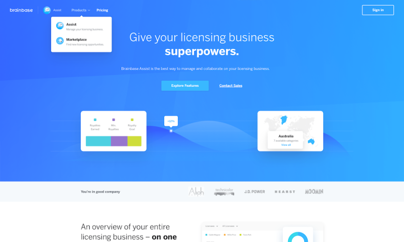 Brainbase landing page